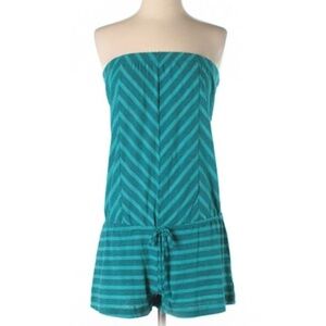 [a19-27] Lucky Brand Stripe Chevron Coverup Romper